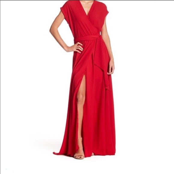 Meghan LA NAVY Jasmine Wrap Maxi Dress Small - Picture 2 of 8